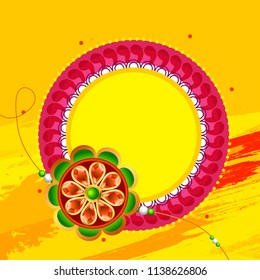 Illustration Of Raksha Bandhan Greeting Card Design.