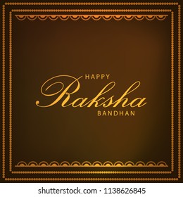 Illustration Of Raksha Bandhan Greeting Card Design.