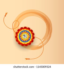 Illustration Of Raksha Bandhan Greeting Card Design.