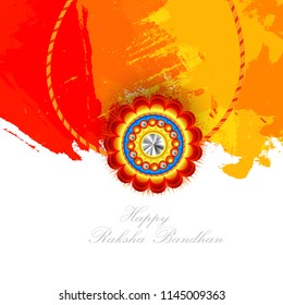 Illustration Of Raksha Bandhan Greeting Card Design.