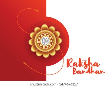 Illustration Of Raksha Bandhan Greeting Card Design,Poster Or Banner Background With Decorative Rakhi.