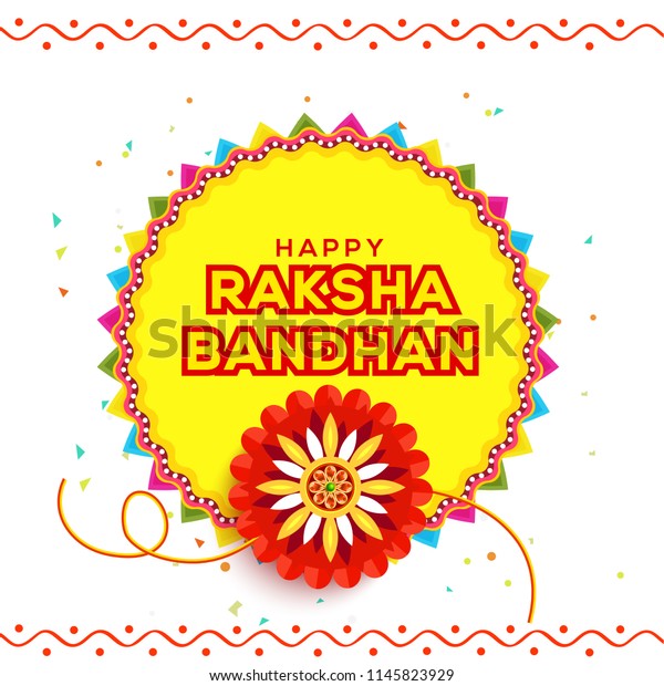 Illustration Raksha Bandhan Greeting Card Design Stock Vector (Royalty ...