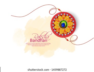 illustration of Raksha Bandhan, Indian festival for brother and sister bonding celebration with decorative Rakhi