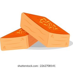 Illustration of Ramadan Eid Al-Fitr mubarak kastangel cookies simple cute fun delicious and elegant vector design
