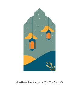 The Illustration of Ramadan Kareem