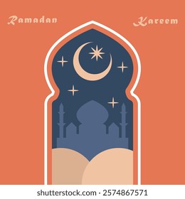 The Illustration of Ramadan Kareem