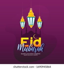 Illustration von Ramadan Kareem Hintergrund, mit arabischen Laternen und goldfarbenem, rustikalem Hintergrund