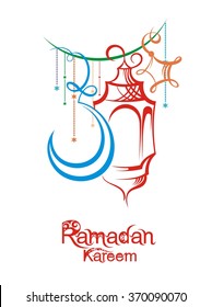 Illustration Ramadan Kareem Background with Fanoos