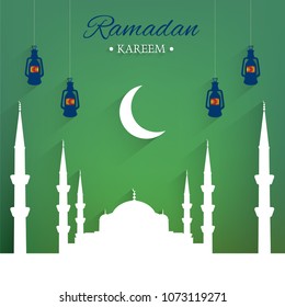Illustration of Ramadan Kareem Background, Vector, Illustration, Eps File