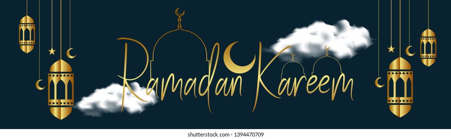 Illustration Of Ramadan Kareem Celebration Background.