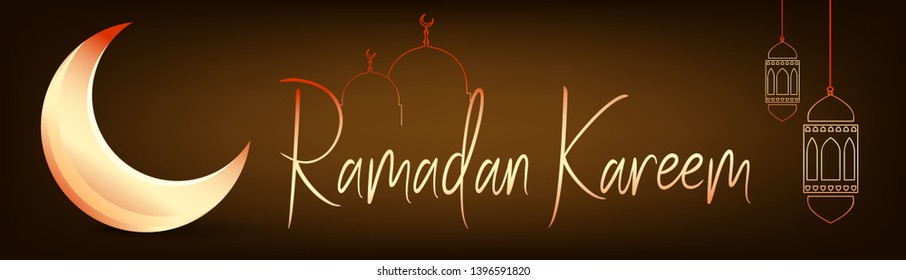 Illustration Of Ramadan Kareem Celebration Background.