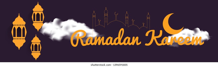 Illustration Of Ramadan Kareem Celebration Background.