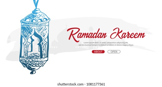 Illustration of Ramadan Kareem for the celebration of Muslim community festival