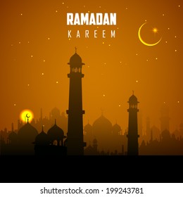 illustration of Ramadan Kareem (Generous Ramadan) background