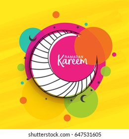 Illustration Of Ramadan Kareem Greeting Card Background.