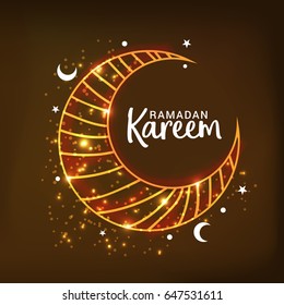Illustration Of Ramadan Kareem Greeting Card Background.