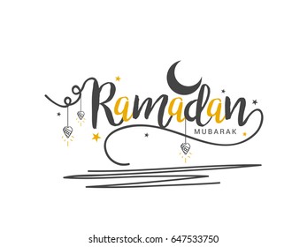 Illustration Of Ramadan Kareem Greeting Card Background.