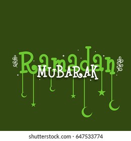 Illustration Of Ramadan Kareem Greeting Card Background.