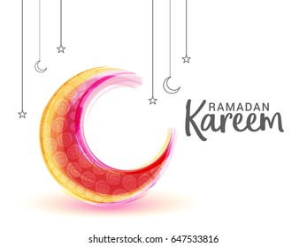Illustration Of Ramadan Kareem Greeting Card Background.