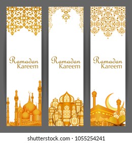 illustration of Ramadan Kareem ( Greetings for Ramadan) background with floral design