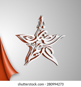 Illustration of Ramadan Kareem with intricate Arabic calligraphy for the celebration of Muslim community festival.