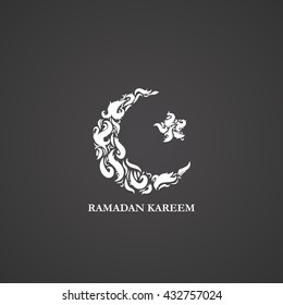 Illustration of Ramadan Kareem with intricate Arabic lamp for the celebration of Muslim community festival. Free hand write with a modern lantern and stars specially for Ramadan.