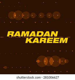 Illustration of Ramadan Kareem with intricate calligraphy for the celebration of Muslim community festival.