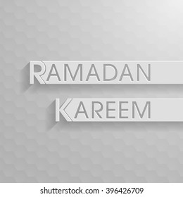 Illustration of Ramadan Kareem with intricate calligraphy for the celebration of Muslim community festival.