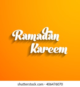 Illustration of Ramadan Kareem with intricate calligraphy for the celebration of Muslim community festival.