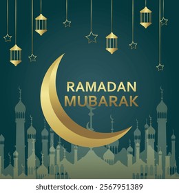 Illustration of Ramadan kareem and Ramadan mubarak. Islamic arabic background. vector illustration.