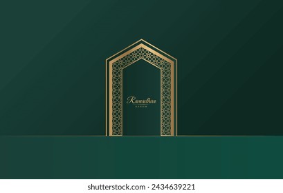 Illustration of Ramadan Kareem Muslim festival celebration, simple and elegant background Template.