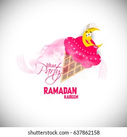 Illustration of Ramadan kareem and Ramadane mubarak. Eid moubarak . ramdan karem