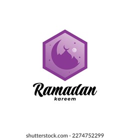 Illustration of ramadan kareem simple background.
