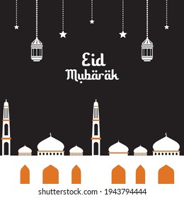 Illustration von Ramadan mit Moschee. Futterdesign für Rmadan. 