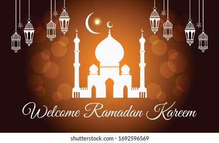 Illustration Ramadan vector for your website or social media needs