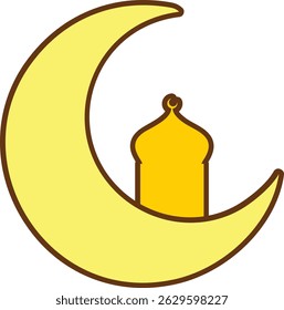  illustration of ramadhan, eid al-fitr and eid al-adha ornament icons, cicik for design needs