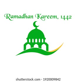 Illustration Ramadhan Kareem, Happy Fasting everyone. 1442 Hijri years.