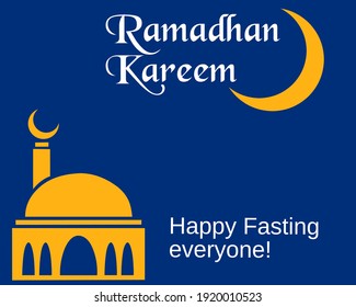 Illustration Ramadhan Kareem, happy Fasting everyone.