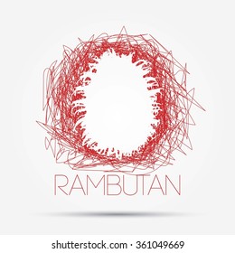 Illustration of rambutan