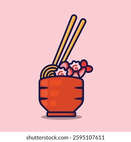 illustration of ramen in a cup