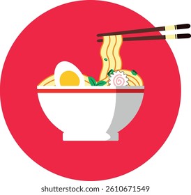 Illustration Ramen, Noodle, lamen vector Japanese Chinese Food