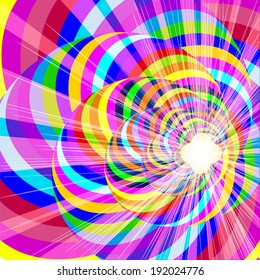 illustration of a range of backgrounds with spiral lines and bright flash