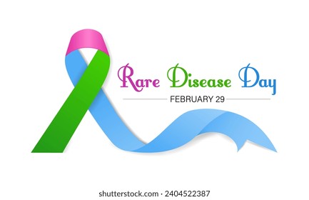 Illustration Of Rare Disease Day observed on February 29. Rare Disease Day is an awareness event that takes place every year on the last day.