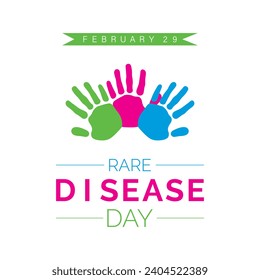 Illustration Of Rare Disease Day observed on February 29. Rare Disease Day is an awareness event that takes place every year on the last day.