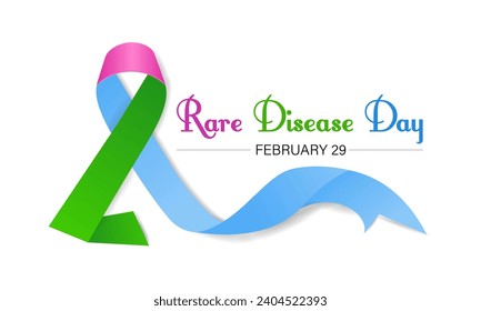 Illustration Of Rare Disease Day observed on February 29. Rare Disease Day is an awareness event that takes place every year on the last day.