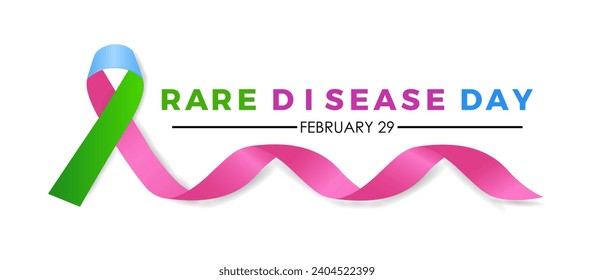 Illustration Of Rare Disease Day observed on February 29. Rare Disease Day is an awareness event that takes place every year on the last day.