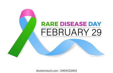 Illustration Of Rare Disease Day observed on February 29. Rare Disease Day is an awareness event that takes place every year on the last day.