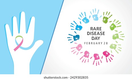 Illustration Of Rare Disease Day observed on February 28