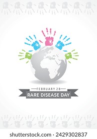 Illustration Of Rare Disease Day observed on February 28