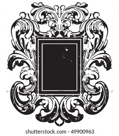 illustration of rare frame in a woodcut style.
